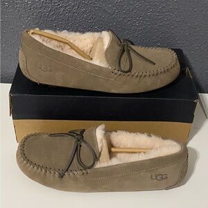 UGG Men's Brown Loafers with Shearling Lining
